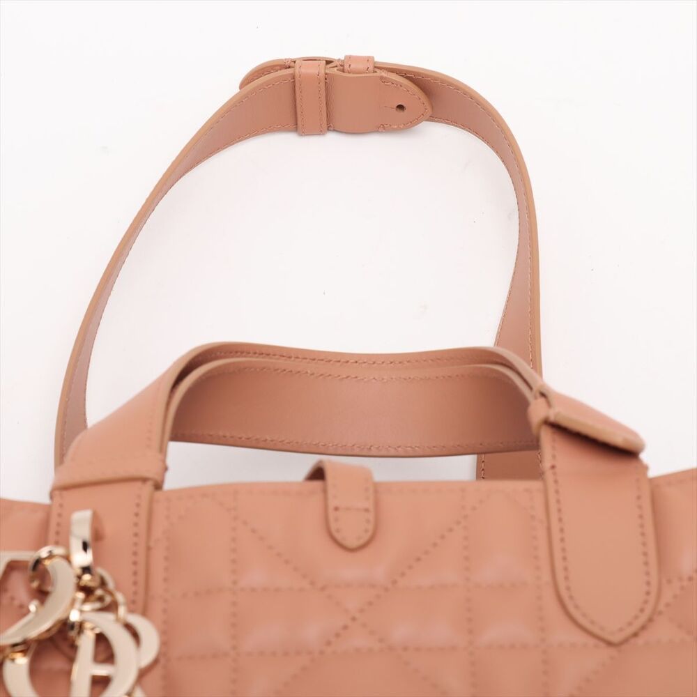 Dior Christian Handbag Tan Leather Cannage Mitza Toujours Beige - Picture 6 of 8